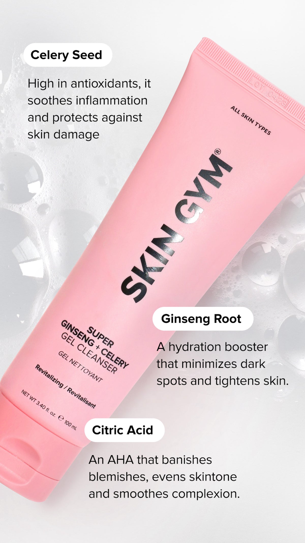 FREE Super Ginseng + Celery Gel Facial Cleanser - Skin Gym