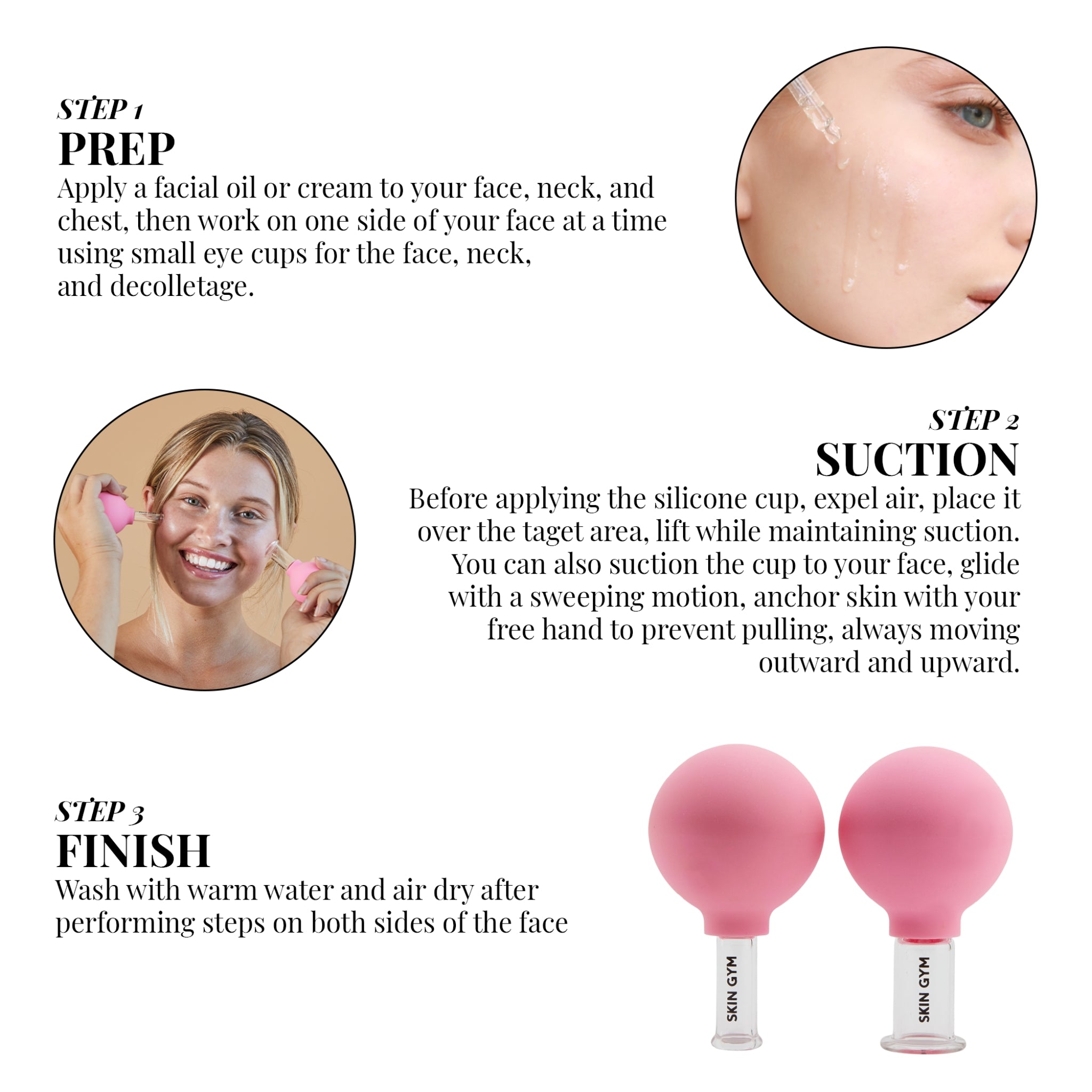 Pink Facial Cupping Set