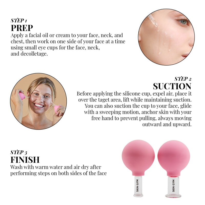 Pink Facial Cupping Set - Skin Gym