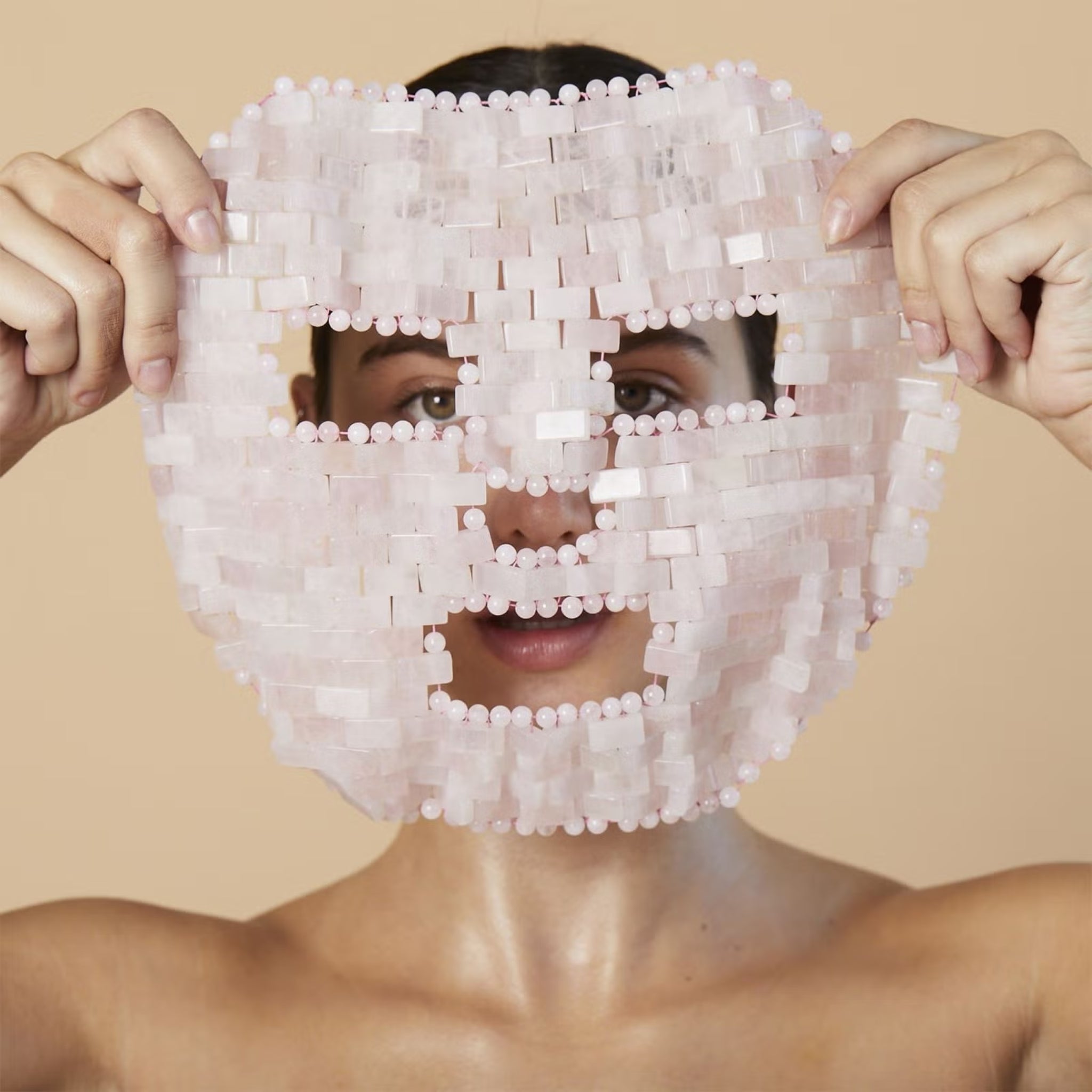 Rose Quartz Crystal Face Mask
