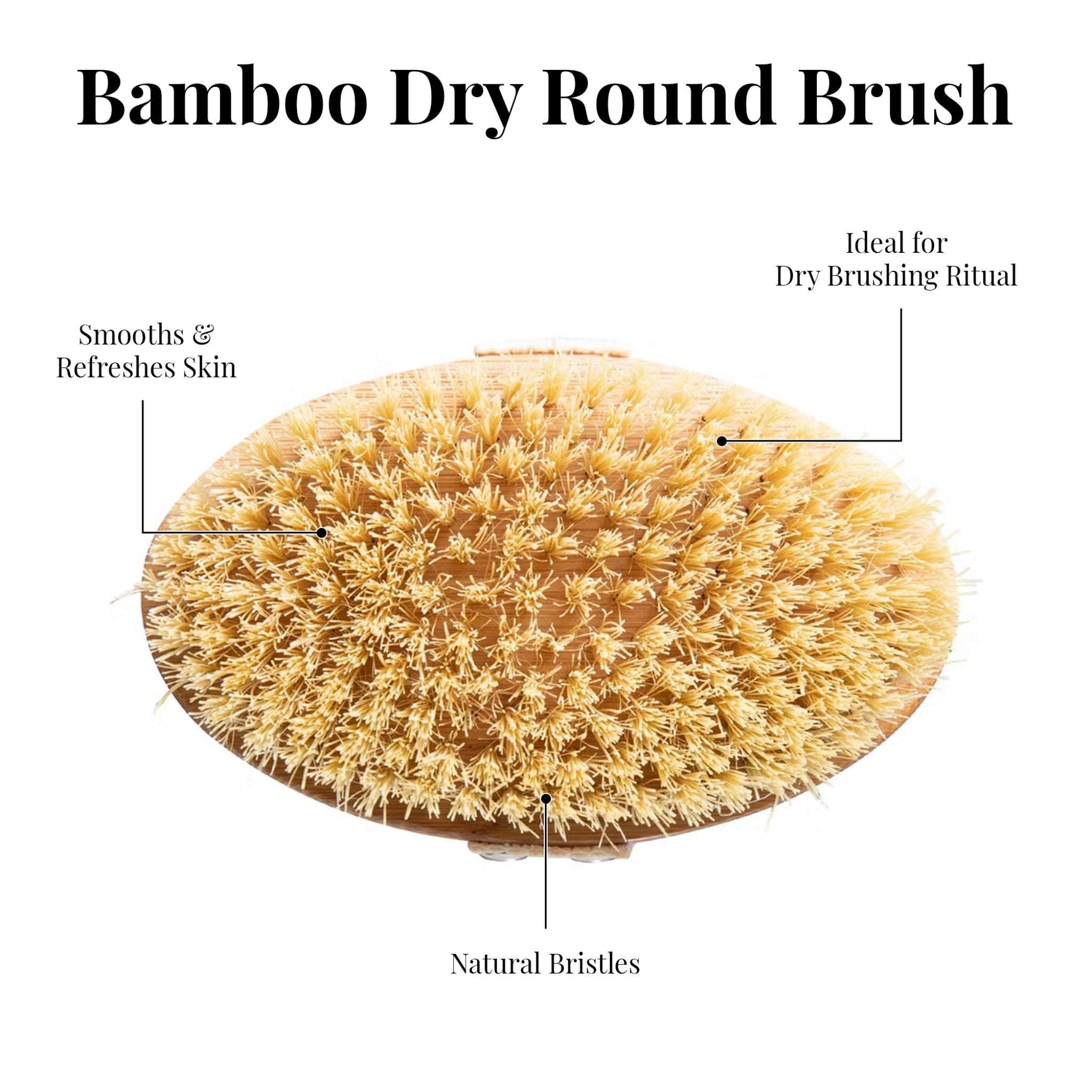 Bamboo Dry Round Brush