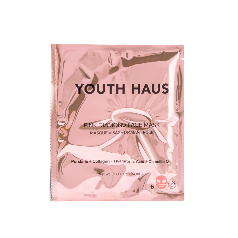 Youth Haus Pink Diamond Face Mask (Single) - Skin Gym