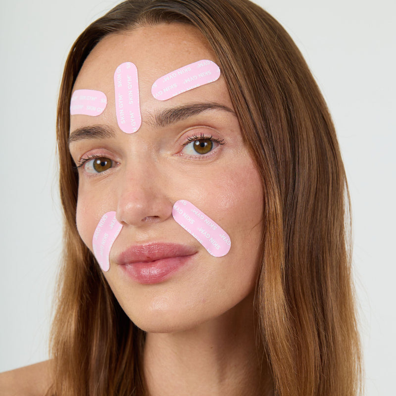 Girl Using Multiple Face Tapes