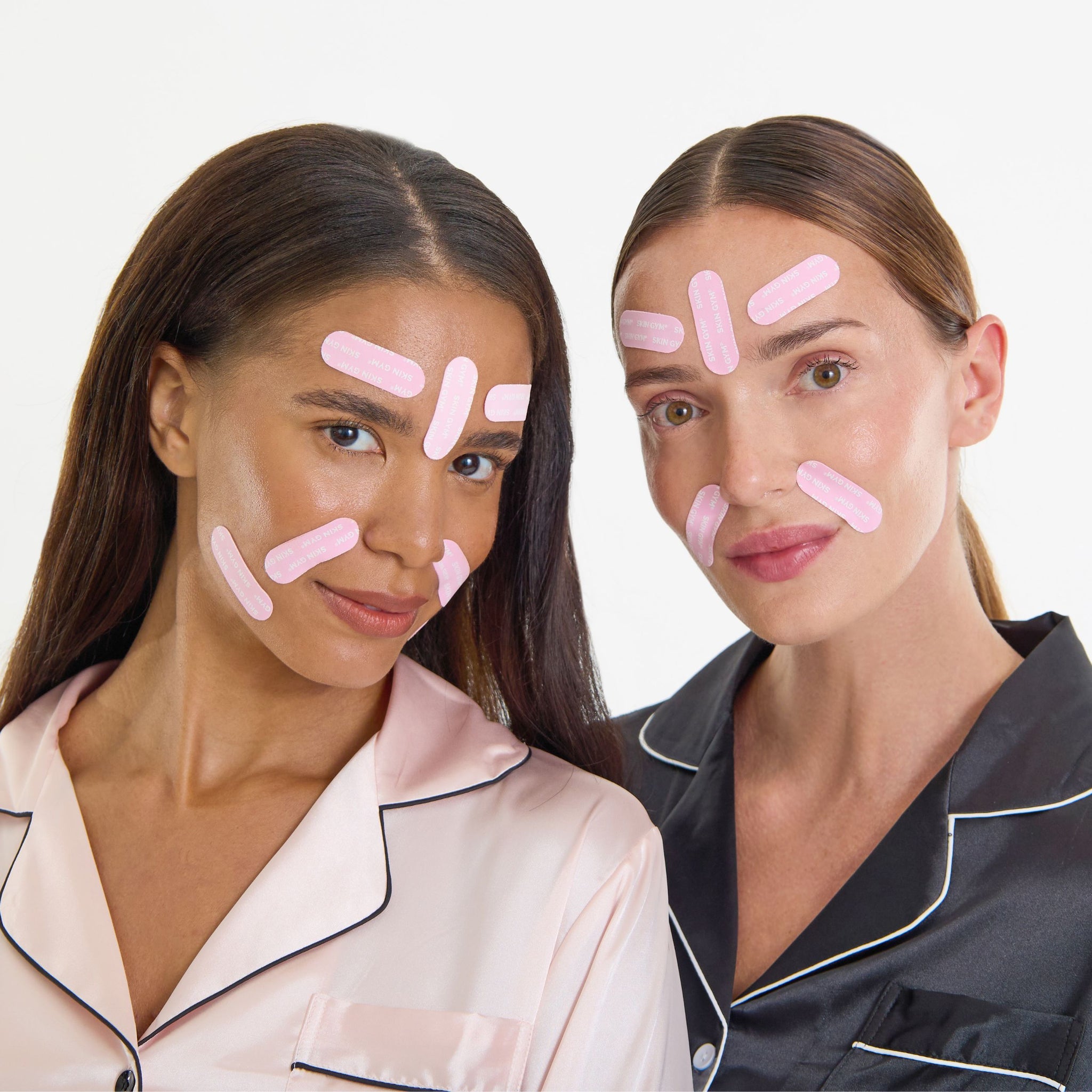 2 Girls Using Skin Gym's Face Tape