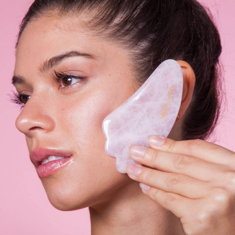 Skin Gym Rose Quartz Gua Sha Crystal Sculpty Tool - Skin Gym