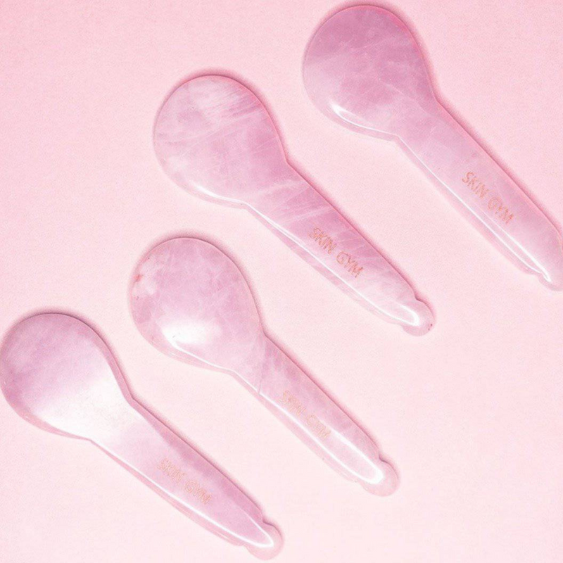 Rose Quartz Gua Sha Spoonie - Skin Gym
