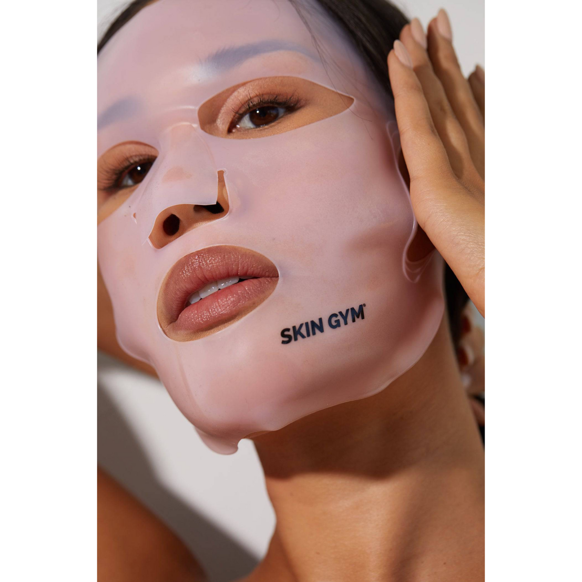 Reusable Face Mask applied on a woman's face
