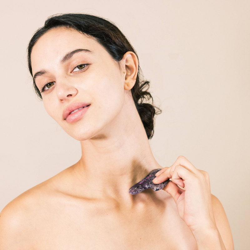 Amethyst Sculpty Tool used on neck