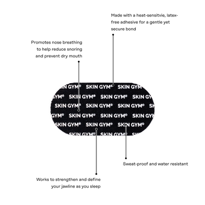 Mouth Tape - Black (30 Pack) - Skin Gym