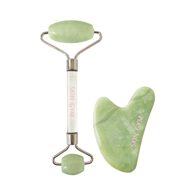Jade Workout Roller + Gua Sha Set - Skin Gym