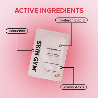 Gold Foil Face Mask - 3 Pack - Skin Gym