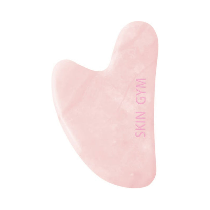 Rose Quartz Crystal Sculpty Heart Gua Sha Tool - Skin Gym
