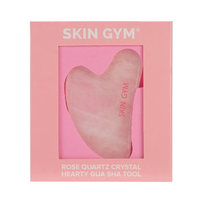 Rose Quartz Crystal Sculpty Heart Gua Sha Tool - Skin Gym