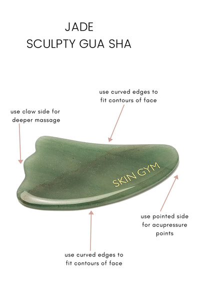 Skin Gym Jade Gua Sha Crystal Beauty Tool - Skin Gym