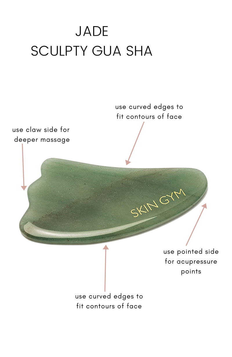 Skin Gym Jade Gua Sha Crystal Beauty Tool - Skin Gym