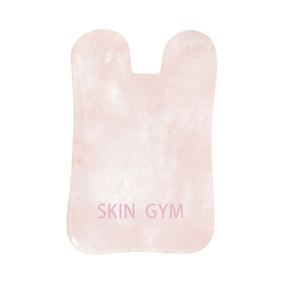 Square Rose Quartz Gua Sha - Skin Gym